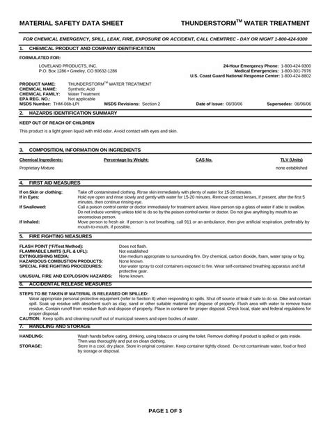 SAFETY DATA SHEET Revision Date 08/06/2024 Version 6.
